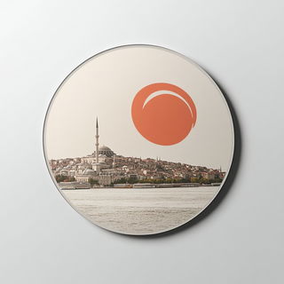Martensite Afterstorm style, Midjourney V6.1: bold minimalist logo design for Istanbul city municipal services