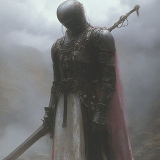 Goldpeak Terramycel style, Midjourney V6.1: concept art character design of retropunk steam knight