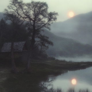 Goldpeak Terramycel style, Midjourney V6.1: realistic landscape photograph of quiet dawn