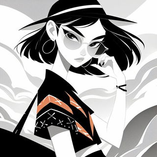 Threadscale style, Midjourney V6.1: black-and-white manga comic strip