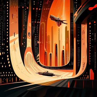 Threadscale style, Midjourney V6.1: cinematic shot from sci-fi movie
