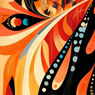 Threadscale style, Midjourney V6.1: creative pattern composition