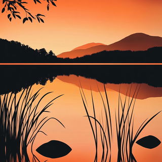 Threadscale style, Midjourney V6.1: realistic landscape photograph of quiet dawn
