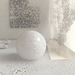 Inkstone Pilgrimage style, Midjourney V6.1: abstract 3D render