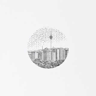 Inkstone Pilgrimage style, Midjourney V6.1: bold minimalist logo design for Istanbul city municipal services