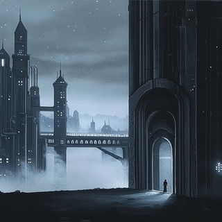 Hushscale style, Midjourney V6.1: cinematic shot from sci-fi movie