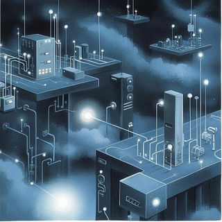 Hushscale style, Midjourney V6.1: technical infrastructure blueprint schematics
