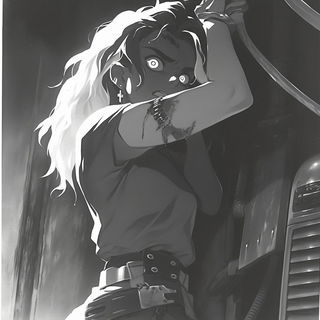 Red Ice Mosaic style, Midjourney V6.1: black-and-white manga comic strip