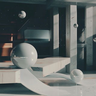Gilt Ferris Brushworks style, Midjourney V6.1: abstract 3D render