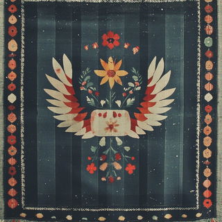 Gilt Ferris Brushworks style, Midjourney V6.1: traditional folk art