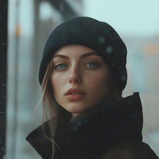 Gilt Ferris Brushworks style, Midjourney V6.1: photographic portrait of female protagonist