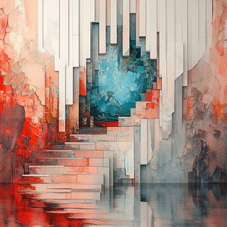 Ornamental Anime Vitreism style, Midjourney V6.1: abstract 3D render