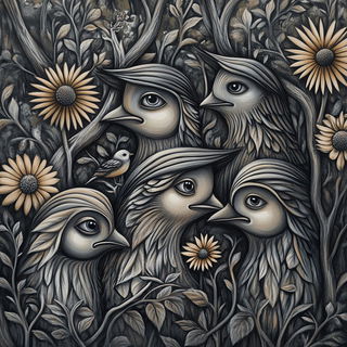 Rizocontour style, Midjourney V6.1: traditional folk art
