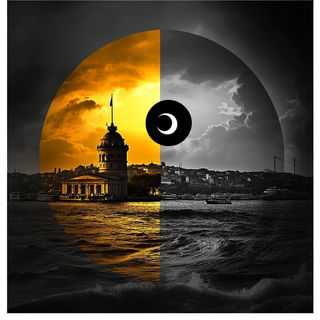 Floraferrous style, Midjourney V6.1: bold minimalist logo design for Istanbul city municipal services