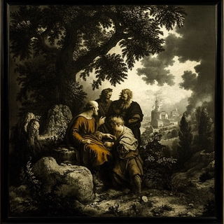 Floraferrous style, Midjourney V6.1: classical 18th-century oil painting
