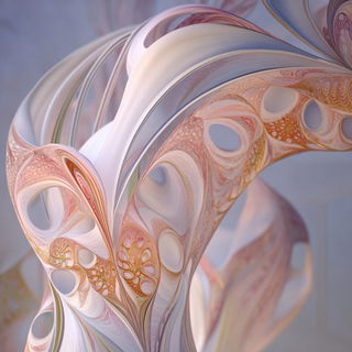 Morrowleaf style, Midjourney V6.1: abstract 3D render