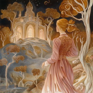 Morrowleaf style, Midjourney V6.1: retro fairy-tale illustration
