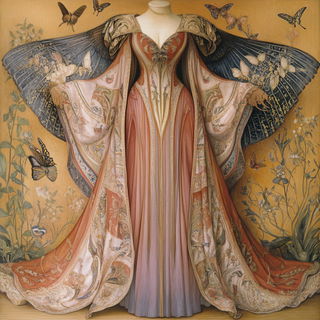 Morrowleaf style, Midjourney V6.1: haute-couture fashion outfit