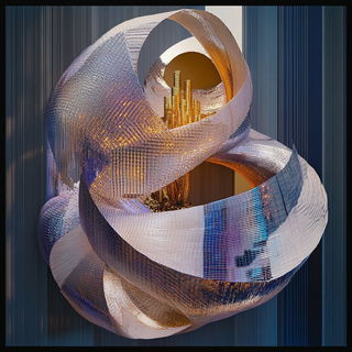 Aurum Axis style, Midjourney V6.1: abstract 3D render