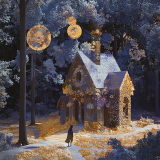 Aurum Axis style, Midjourney V6.1: retro fairy-tale illustration