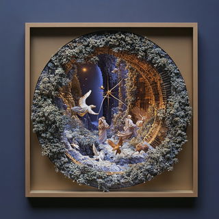 Aurum Axis style, Midjourney V6.1: classical 18th-century oil painting