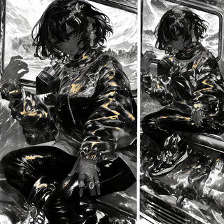 Atelier Vesperleaf style, Midjourney V6.1: black-and-white manga comic strip