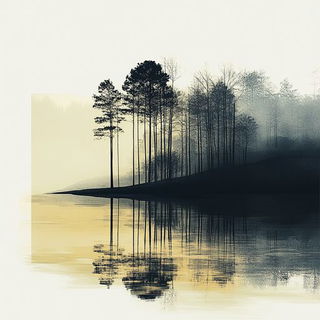 Atelier Redcurl style, Midjourney V6.1: realistic landscape photograph of quiet dawn