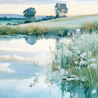 Decklebolt style, Midjourney V6.1: realistic landscape photograph of quiet dawn