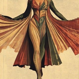 Masonry Masquerade style, Midjourney V6.1: haute-couture fashion outfit
