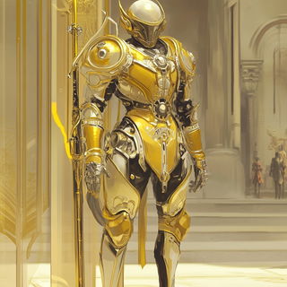 Gondolafolk style, Midjourney V6.1: concept art character design of retropunk steam knight
