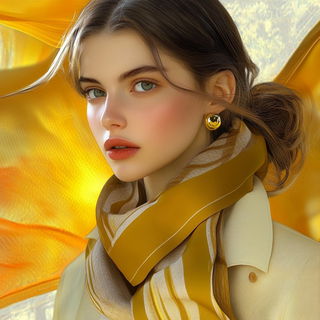 Gondolafolk style, Midjourney V6.1: photographic portrait of female protagonist
