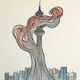 Cloudshift Scenography style, Midjourney V6.1: bold minimalist logo design for Istanbul city municipal services