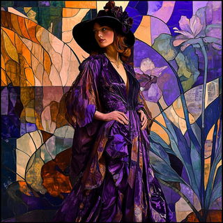 Pyrite Monster Bazaar style, Midjourney V6.1: haute-couture fashion outfit