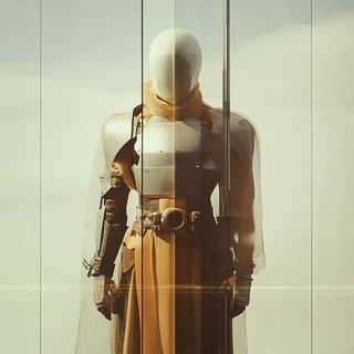 Impastocostume style, Midjourney V6.1: concept art character design of retropunk steam knight