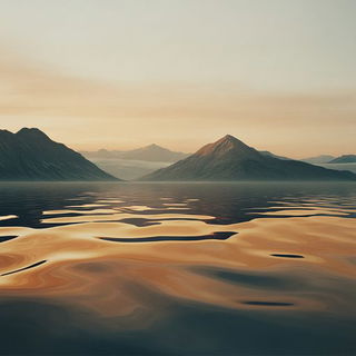 Impastocostume style, Midjourney V6.1: realistic landscape photograph of quiet dawn