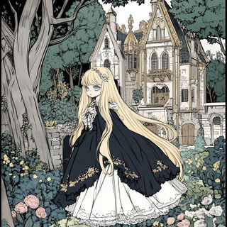 Ocherless Surrealism style, Midjourney V6.1: retro fairy-tale illustration