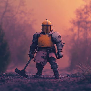 Celestetail style, Midjourney V6.1: concept art character design of retropunk steam knight