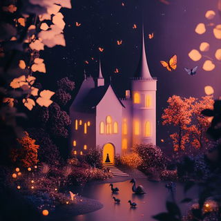 Celestetail style, Midjourney V6.1: retro fairy-tale illustration