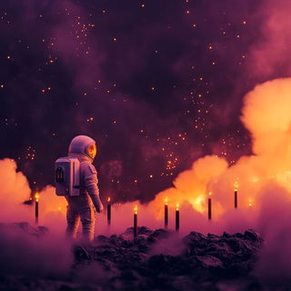 Celestetail style, Midjourney V6.1: cinematic shot from sci-fi movie