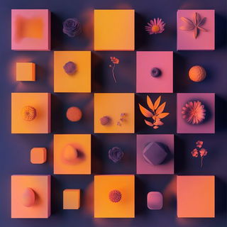Celestetail style, Midjourney V6.1: creative pattern composition