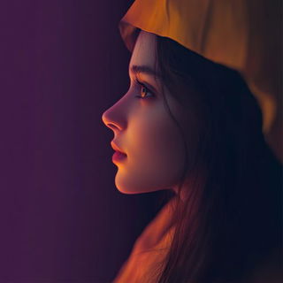 Celestetail style, Midjourney V6.1: photographic portrait of female protagonist