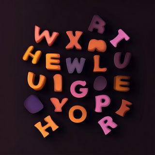 Celestetail style, Midjourney V6.1: typographic composition with large letters