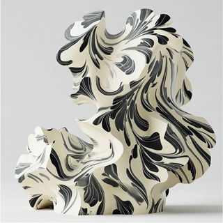 Floracurrent style, Midjourney V6.1: abstract 3D render