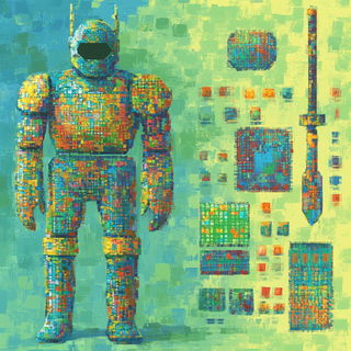 Contour Reactor style, Midjourney V6.1: concept art character design of retropunk steam knight