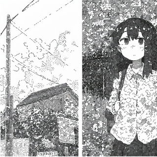 Contour Reactor style, Midjourney V6.1: black-and-white manga comic strip