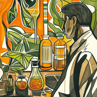 Skyroot Technicolor style, Midjourney V6.1: editorial illustration for popular scientific magazine cover