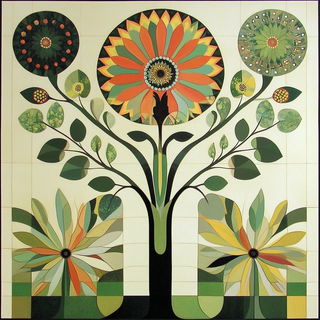 Kaleidosouk style, Midjourney V6.1: traditional folk art