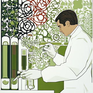 Kaleidosouk style, Midjourney V6.1: editorial illustration for popular scientific magazine cover