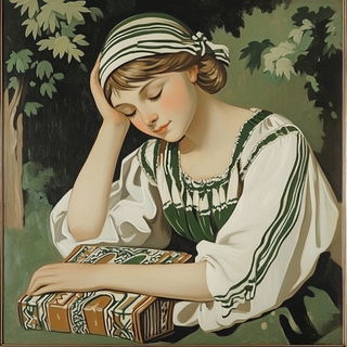 Kaleidosouk style, Midjourney V6.1: classical 18th-century oil painting