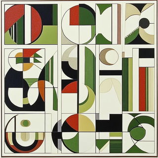 Kaleidosouk style, Midjourney V6.1: typographic composition with large letters